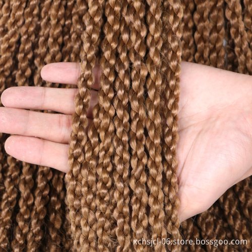 Wholesale Price Cheap 22" Ombre Black Synthetic 3D Split Twist Crochet Braid  for Women